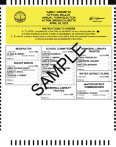 Sample Acton Ballot