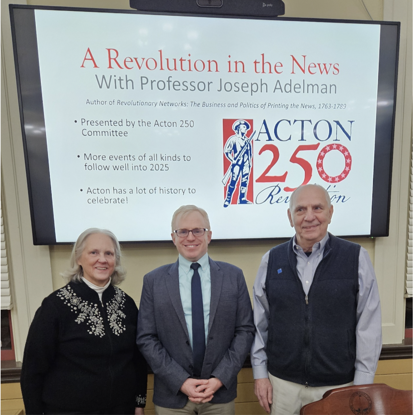 Photo of Acton 250 presentation and presentors.