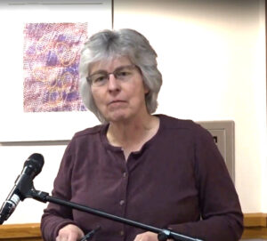 photo of town moderator Jo-Ann Berry