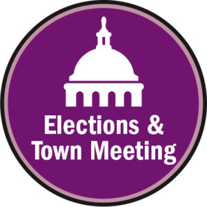 Badge icon representing Elections and Town Meeting